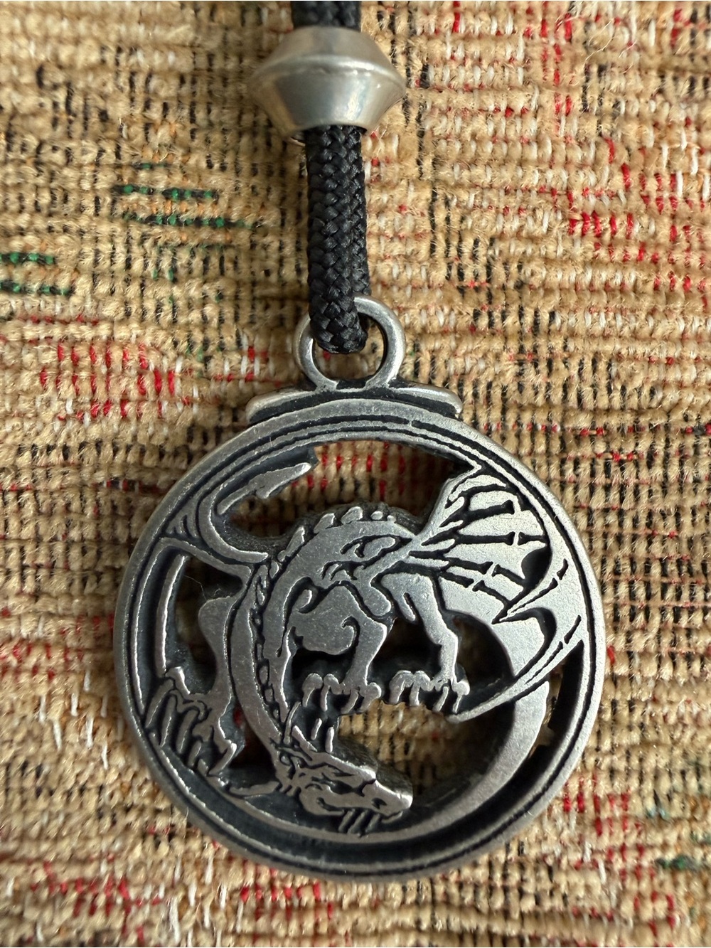 Silver Colored pewter Dragon Pendant Necklace from Witch’s Estate Sale very cool